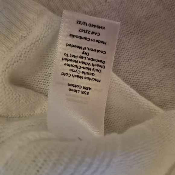 Talbots White V-Neck Button Cardigan - Picture 4 of 6